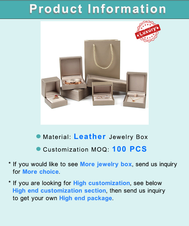 Custom Luxury Leather Necklace Ring Earrings Bracelet Jewellery Box - Annaigee 8