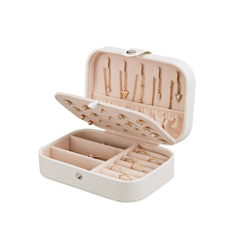 2022 Wholesale New Custom Small Velvet Jewelry Storage Packaging Box Jewelry Ring Earring Gift Travel Boxs Set With Logo