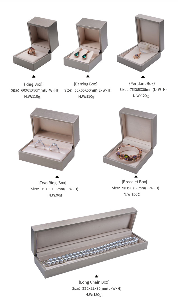 Custom Hand Made Luxury Gold Pu Leather 'jewlery' Bangle Box Ring Bracelet Earring Jewelry Box