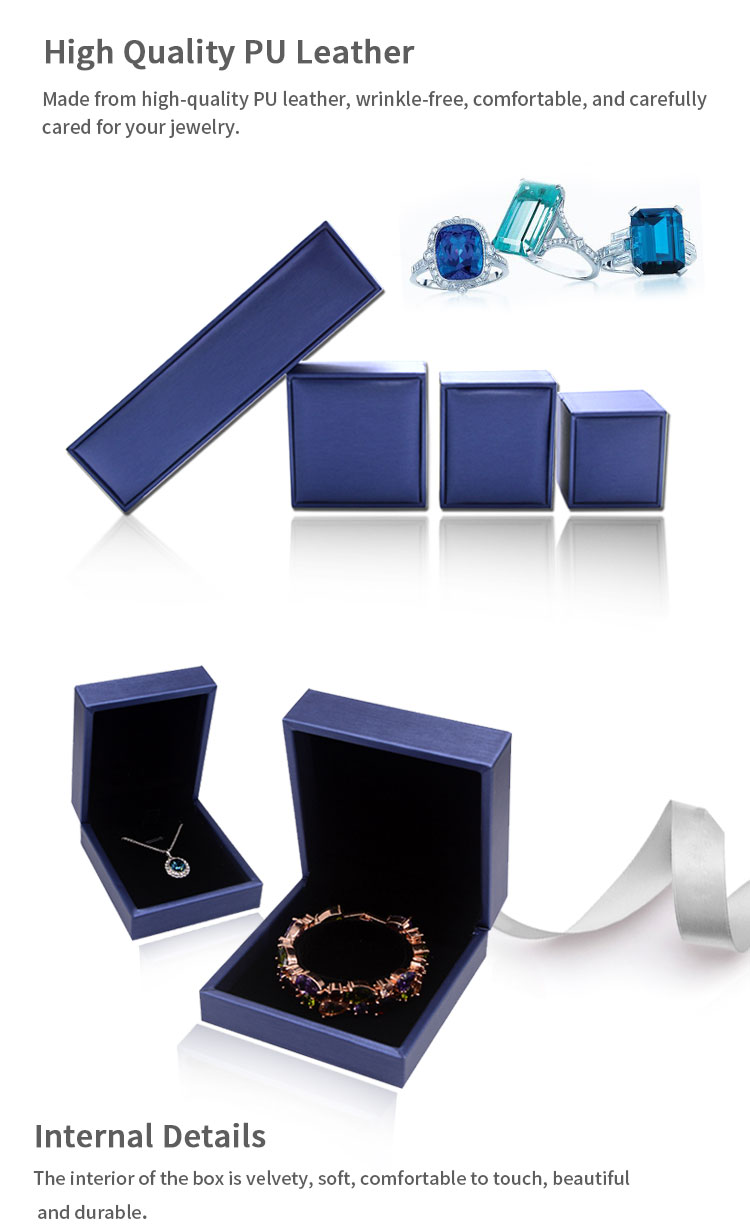 Custom Hand Made Luxury Gold Pu Leather 'jewlery' Bangle Box Ring Bracelet Earring Jewelry Box