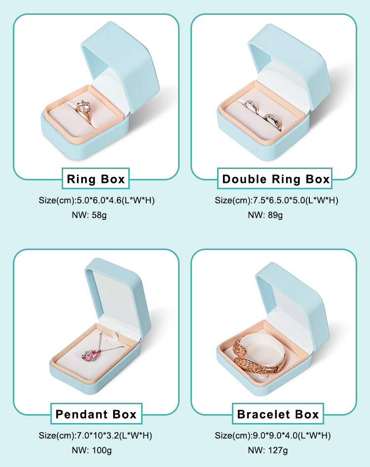 High Cost Effectiveness Custom Leather Ring Pendant Jewelry Set Box - Annaigee 9