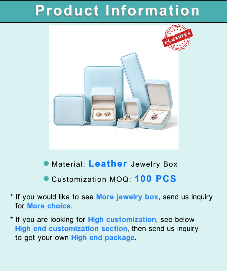 High Cost Effectiveness Custom Leather Ring Pendant Jewelry Set Box - Annaigee 8