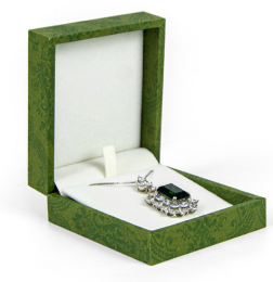 Wholesale Custom Logo Special Design Travel Portable Jewelry Storage Pendant Necklace Box Organizer Green Jewelry Box