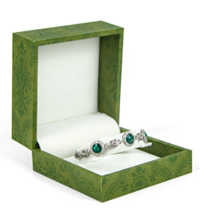 Wholesale Custom Logo Special Design Travel Portable Jewelry Storage Pendant Necklace Box Organizer Green Jewelry Box