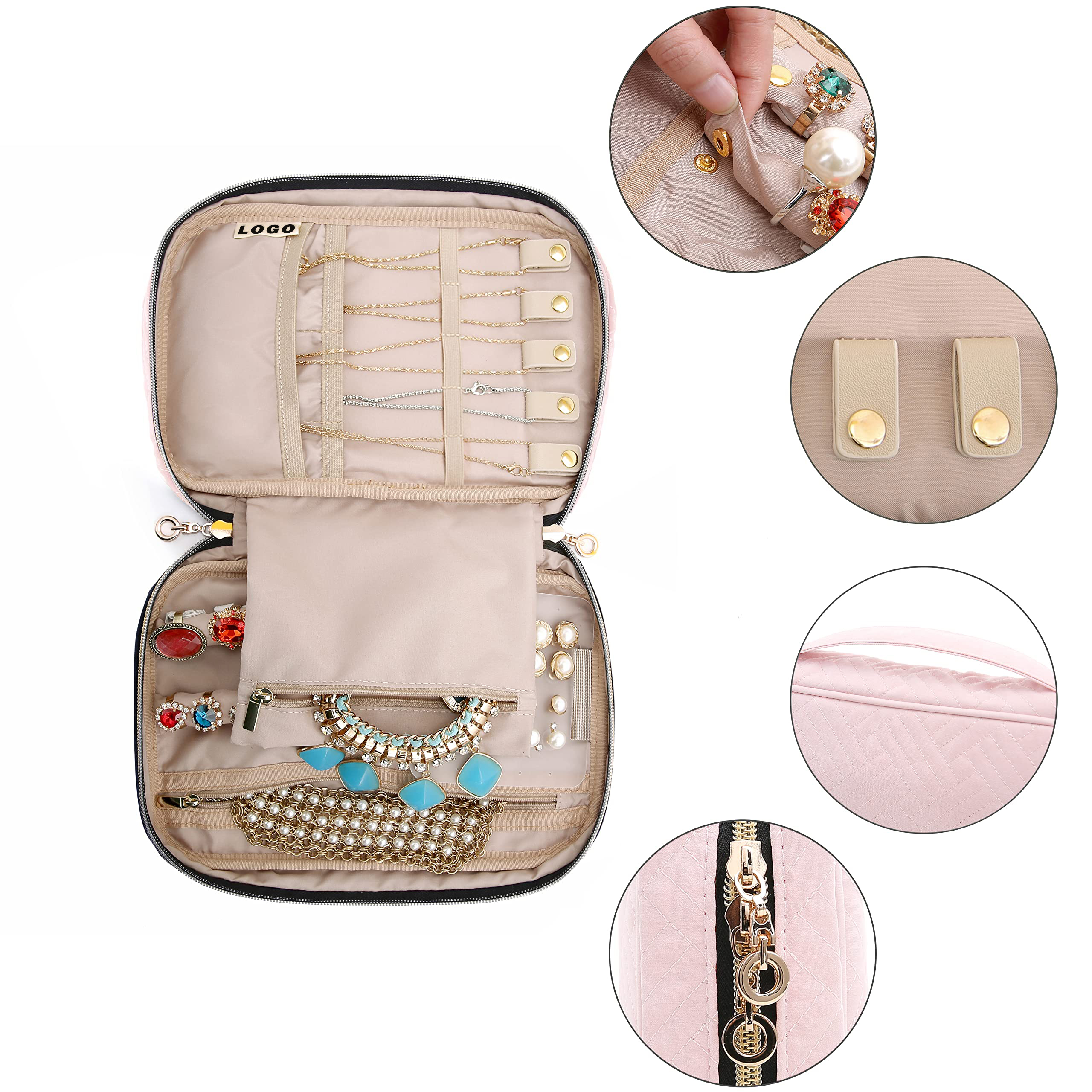 Hot Sell Travel Jewellery Organizer Storage Bag Roll Wholesale - Annaigee 10