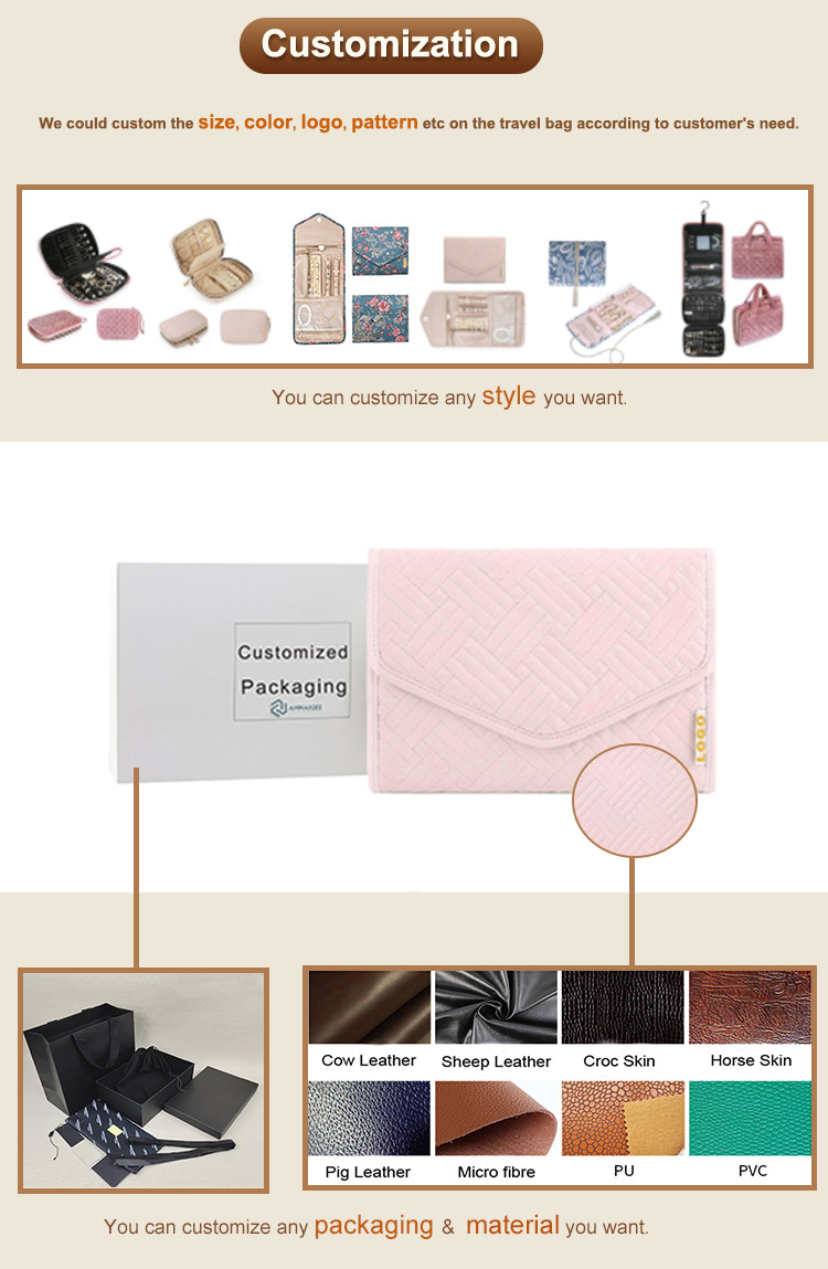 Cost-effectiveness Custom Travel Jewelry Roll Travel Bag Wholesale - Annaigee 13