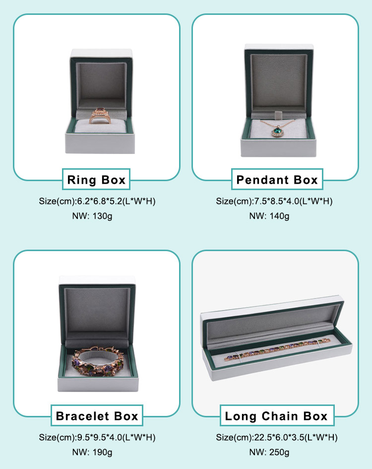 Custom White Quality Paper Jewelry Box Packaging With Black Border - Annaigee 9