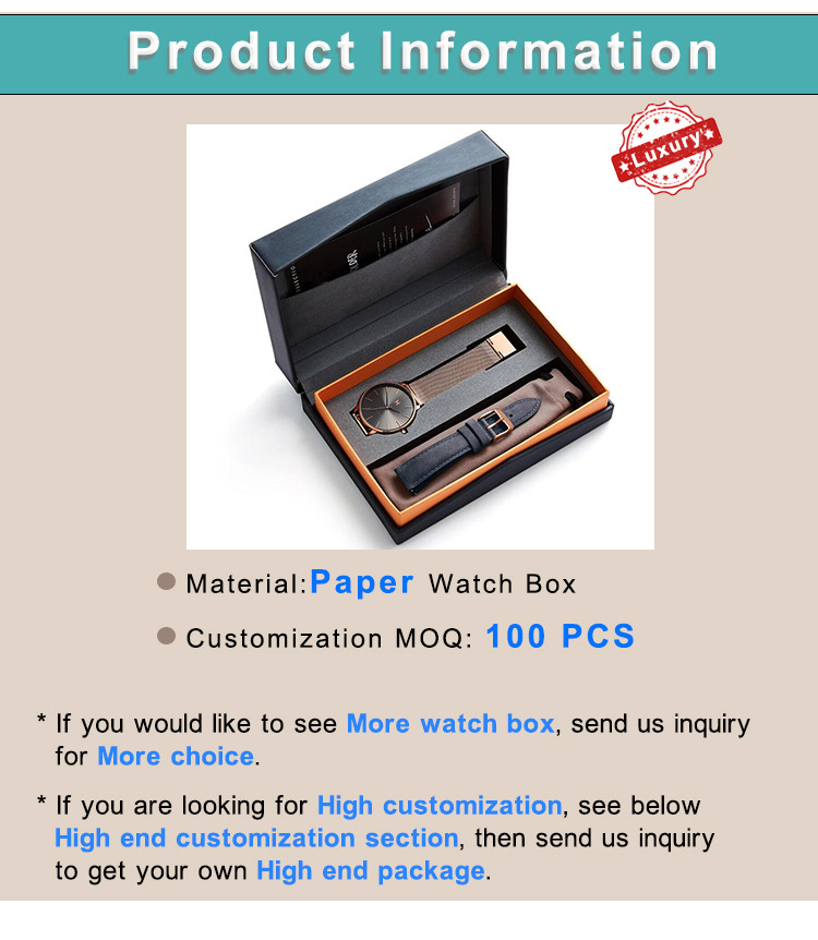 Annaigee - Wholesale OEM High End Custom Logo Gift Packing Paper Watch Box Watch Box 8