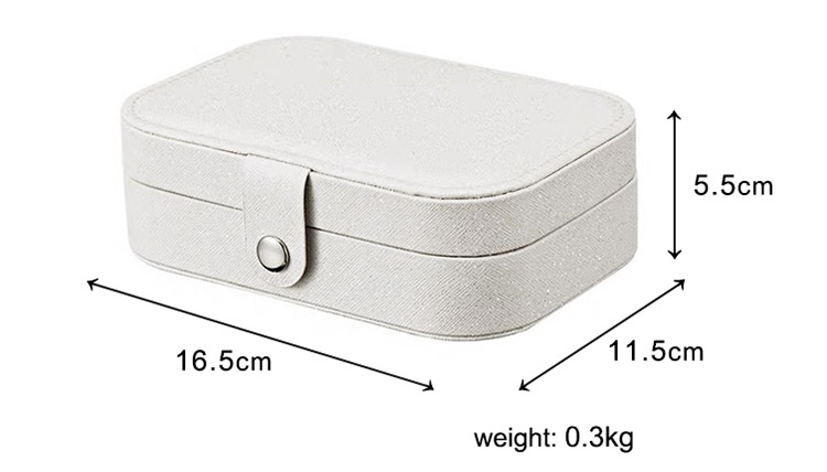 Custom Logo Small Multifunction Travel Jewelry packaging Box Pu Leather Earring Jewelry Storage Travel Jewelry Boxes