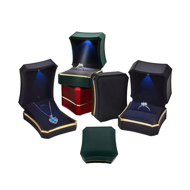 Annaigee - Custom Unique Shape Design Ring Pendant Packaging Gift LED Light Jewelry Box Top Sales 1