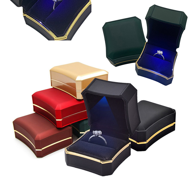 Annaigee - Custom Unique Shape Design Ring Pendant Packaging Gift LED Light Jewelry Box Top Sales 11