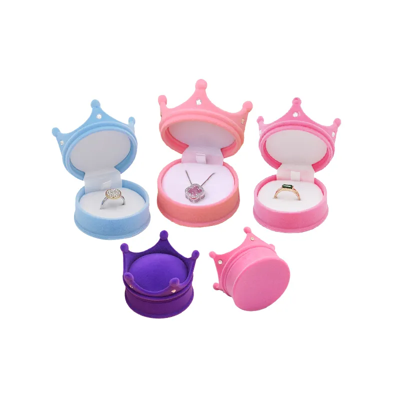 Annaigee - Wholesale New Custom Small Velvet Jewelry Storage Packaging Box Jewelry Ring Earring Gift Travel Boxs 1