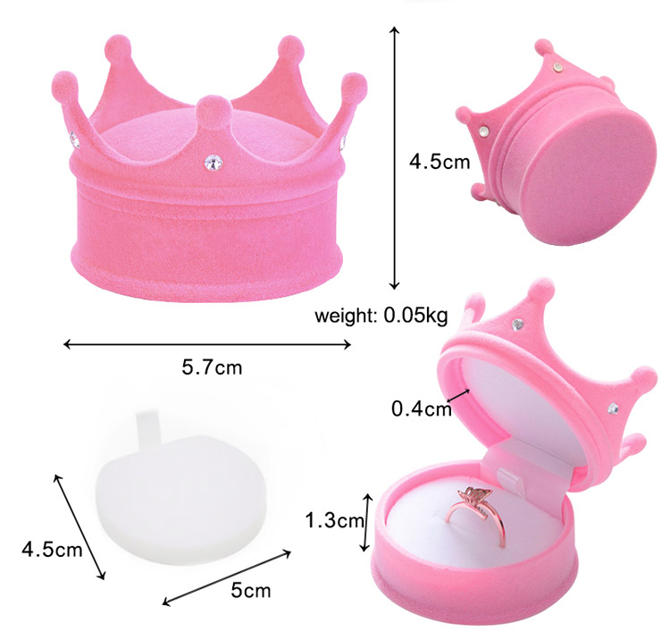 2022 Wholesale New Custom Small Velvet Jewelry Storage Packaging Box Jewelry Ring Earring Gift Travel Boxs Set With Logo