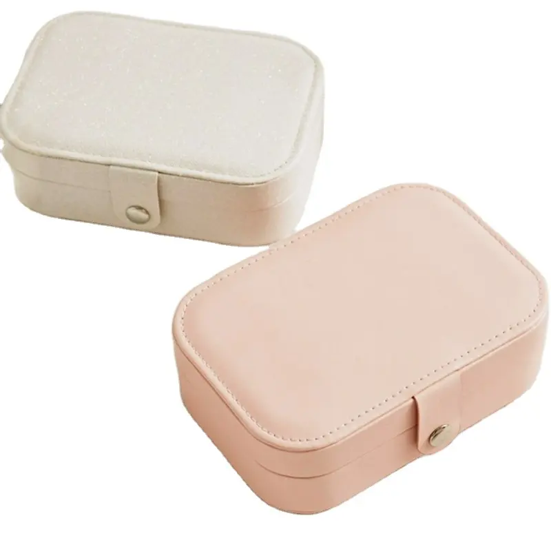 Annaigee - Personalized Custom Portable Pu Leather Small Jewelry Travel Packing Box Storage Display Jewellery Case 1