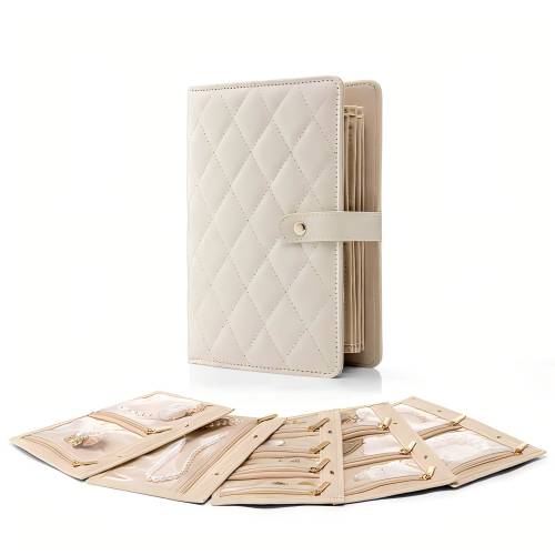Off-white Portable Jewelry Organizer Bags