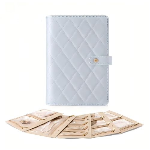 Light Blue Portable Jewelry Organizer Bags