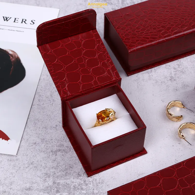 Custom jewelry gift boxes with cotton Company Manufacturer | Annaigee 1