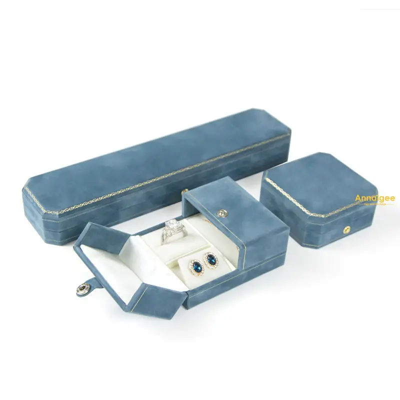 Best blue velvet ring box Supplier | Annaigee 1