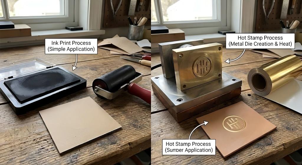 Introduce the differences between the Ink printing and hot stamping technologies