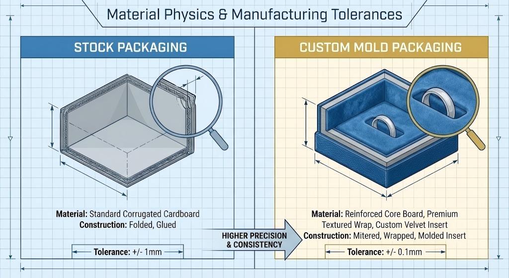 Stock Packaging vs. Custom Jewelry Packaging: A Technical & Supply Chain Article 3