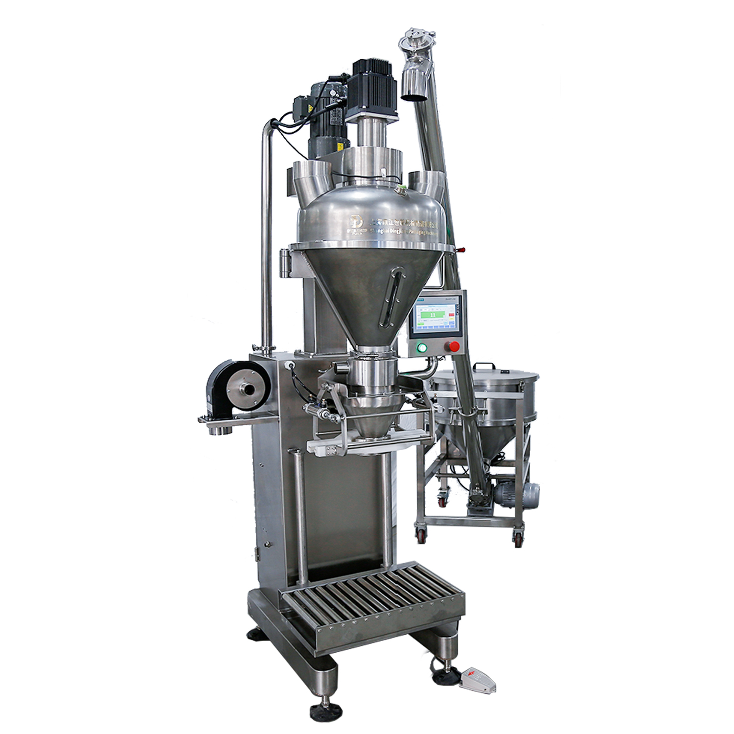 Dingjiang - cans/bottles/Jar whey powder Semi auto powder filling machine 1kg semi automatic powder pack 9