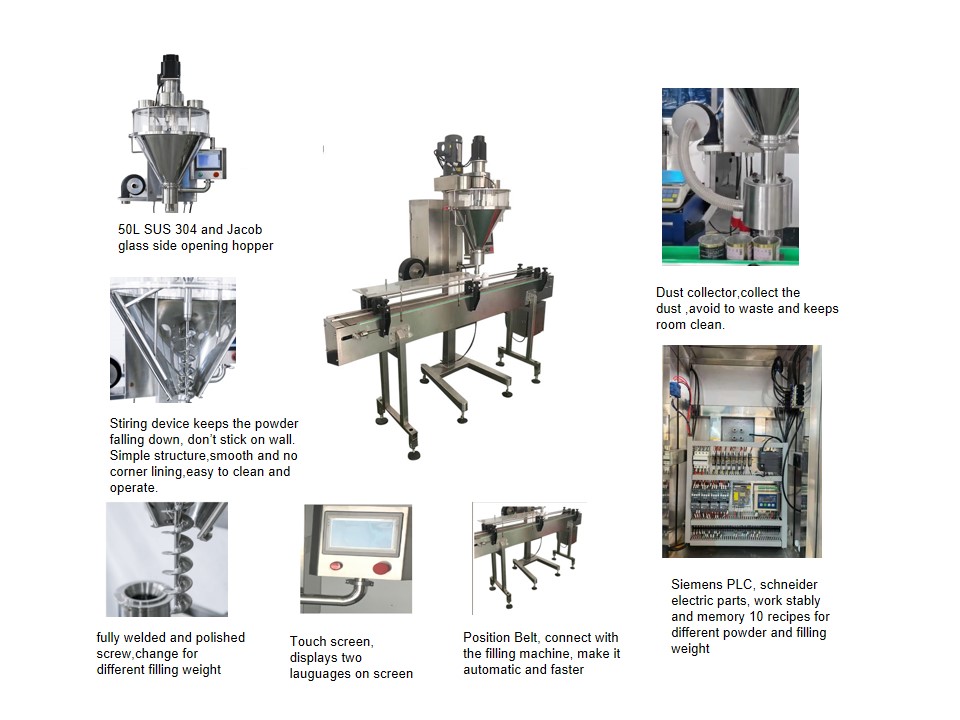 DJ-2B Automatic 50g to 5000g Powder Jar Filling Machine 7