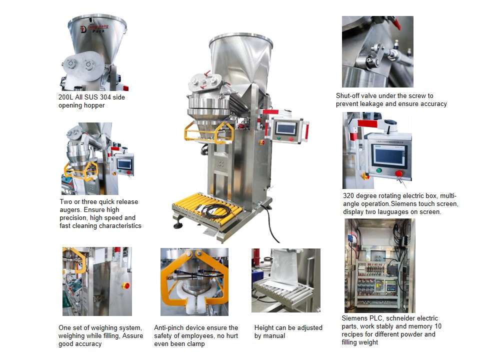 DJ-1C1 Double Auger 5-50kg Powder Filling Machine Manufacturer | Dingjiang 9