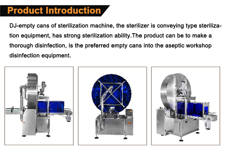 Industry Food Sterilizer for Empty Tin Cans in Milk Powder Production Packaging