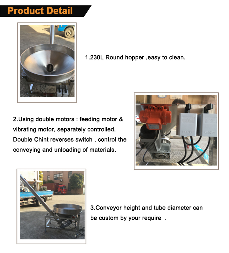 Dingjiang - China supplier food powder screw feeding conveyor Auger conveyor 9