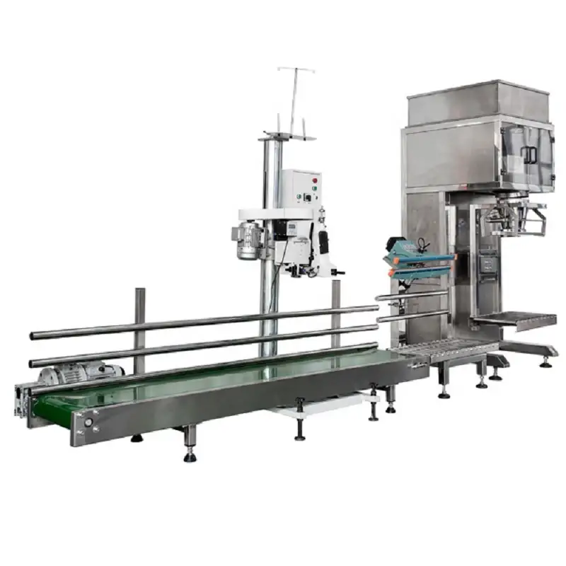 Dingjiang - Factory Supply Semi Automatic 10kg 25kg Sugar Rice Granule Weighing and Packaging Machine 25kg 1