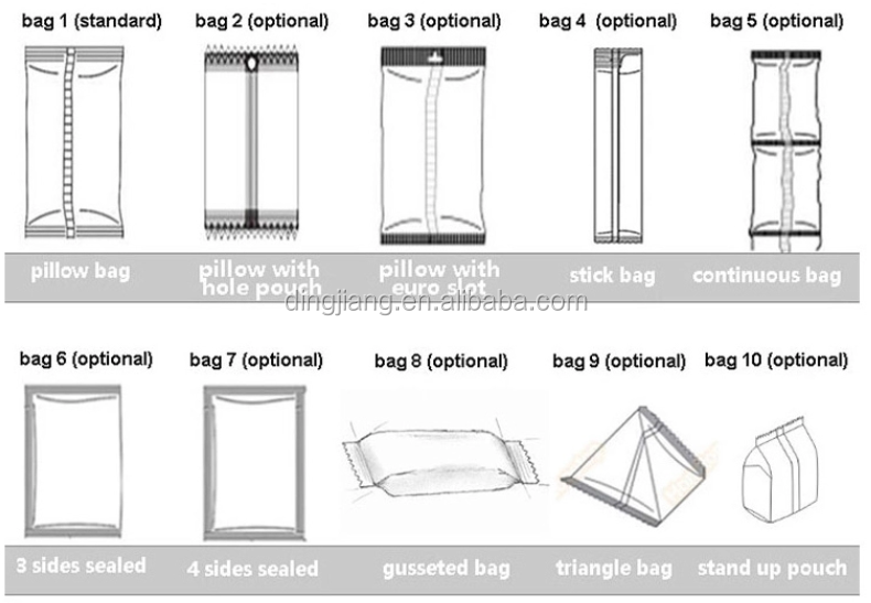 Dingjiang - Automatic Corn Flakes Potato Plantain Chips Nachos Nuts Packing Machine Automatic grain bag packing machine 12