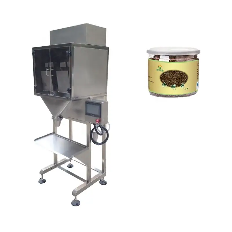Dingjiang - Semi Automatic Sugar Tea Grain Rice Spices Nuts Weighing Filling Machine Automatic garin can packing machine 1