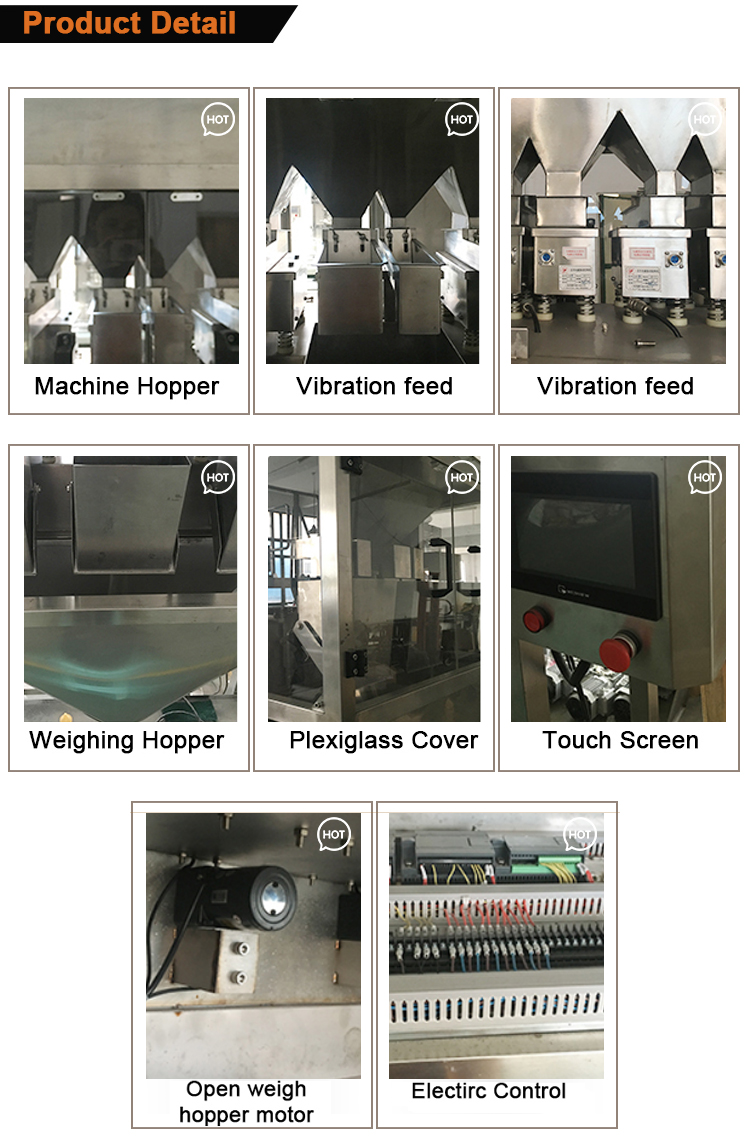 Dingjiang - Semi Automatic Sugar Tea Grain Rice Spices Nuts Weighing Filling Machine Automatic garin can packing machine 11