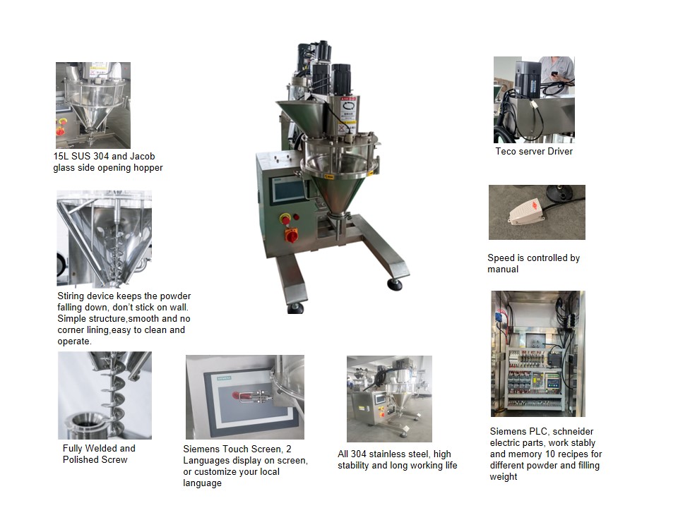 DJ-1A1 Semi Automatic 1-100g Powder Filling Machine 6