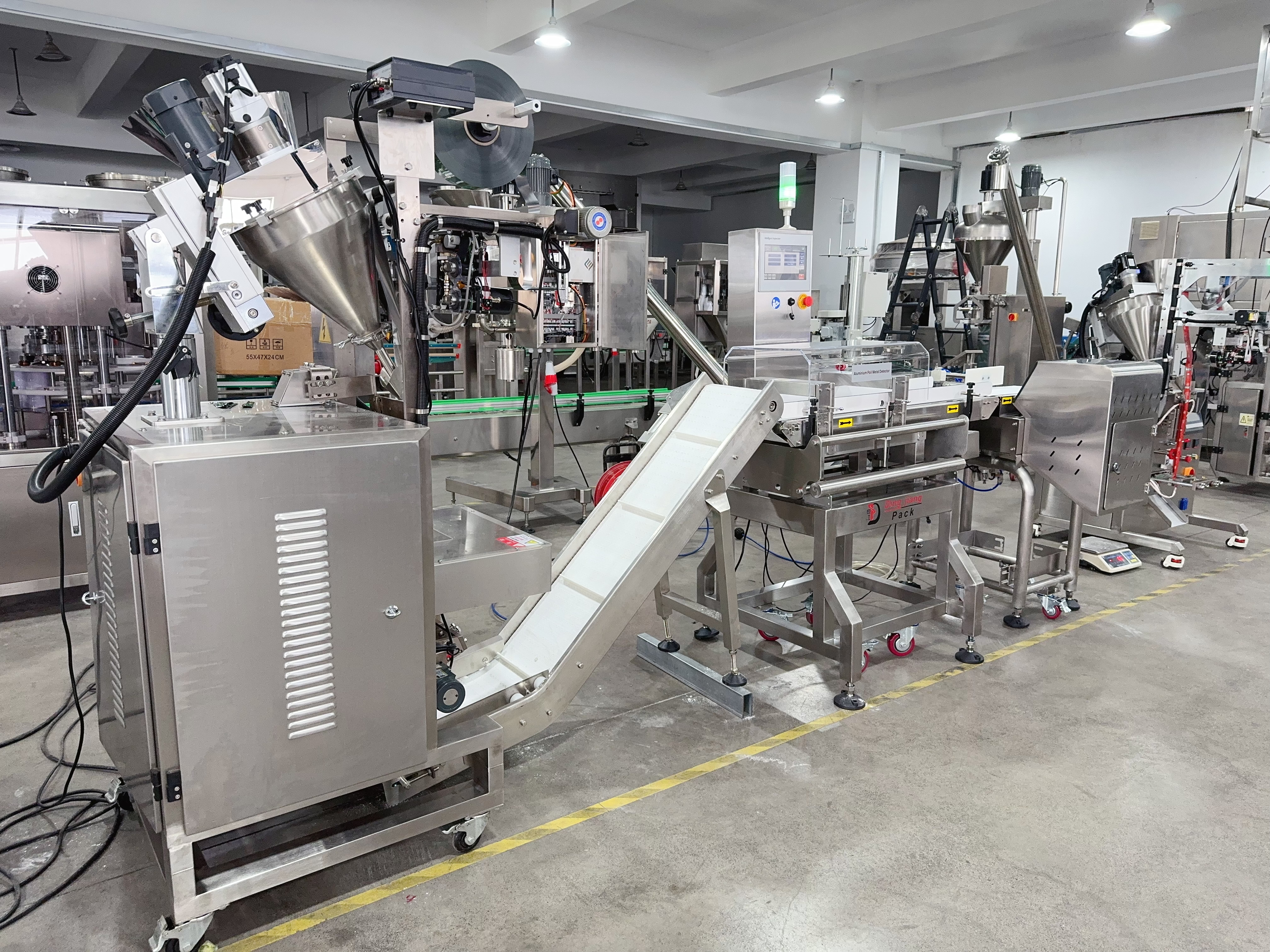 small bag powder packing with metal detector machine 2