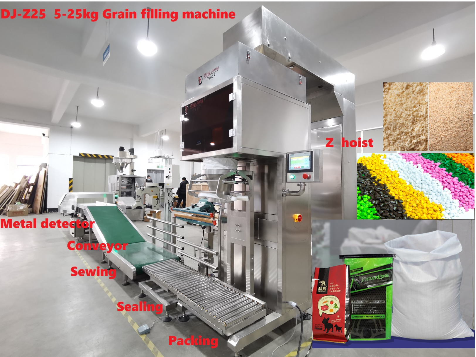 Semi automatic 25kg granule  packing machine Supplier & manufacturers | Dingjiang 2