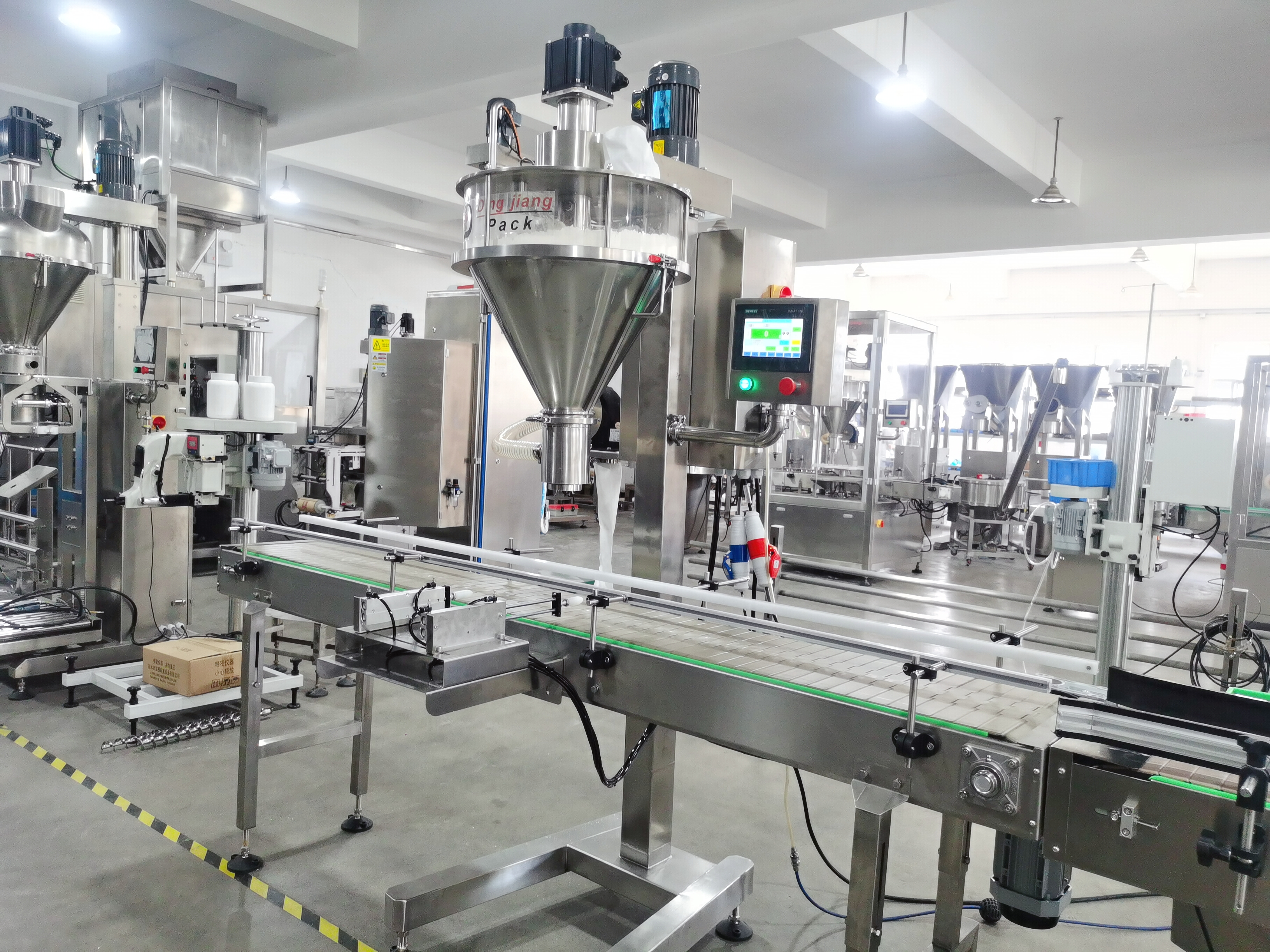Comprehensive 1-5kg protein powder filling and capping line with customizable solutions for different packaging needs.