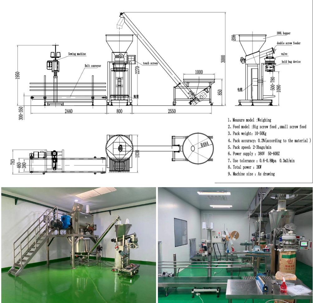 Best Semi automatic 25kg milk powder  pack machine ready ship to malaysia Factory Price - Dingjiang 6
