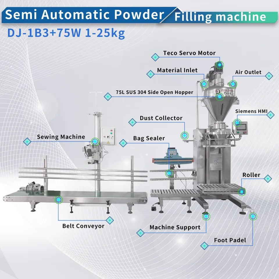 Automatic  spice powder mixing and 25kg  packing  line 11