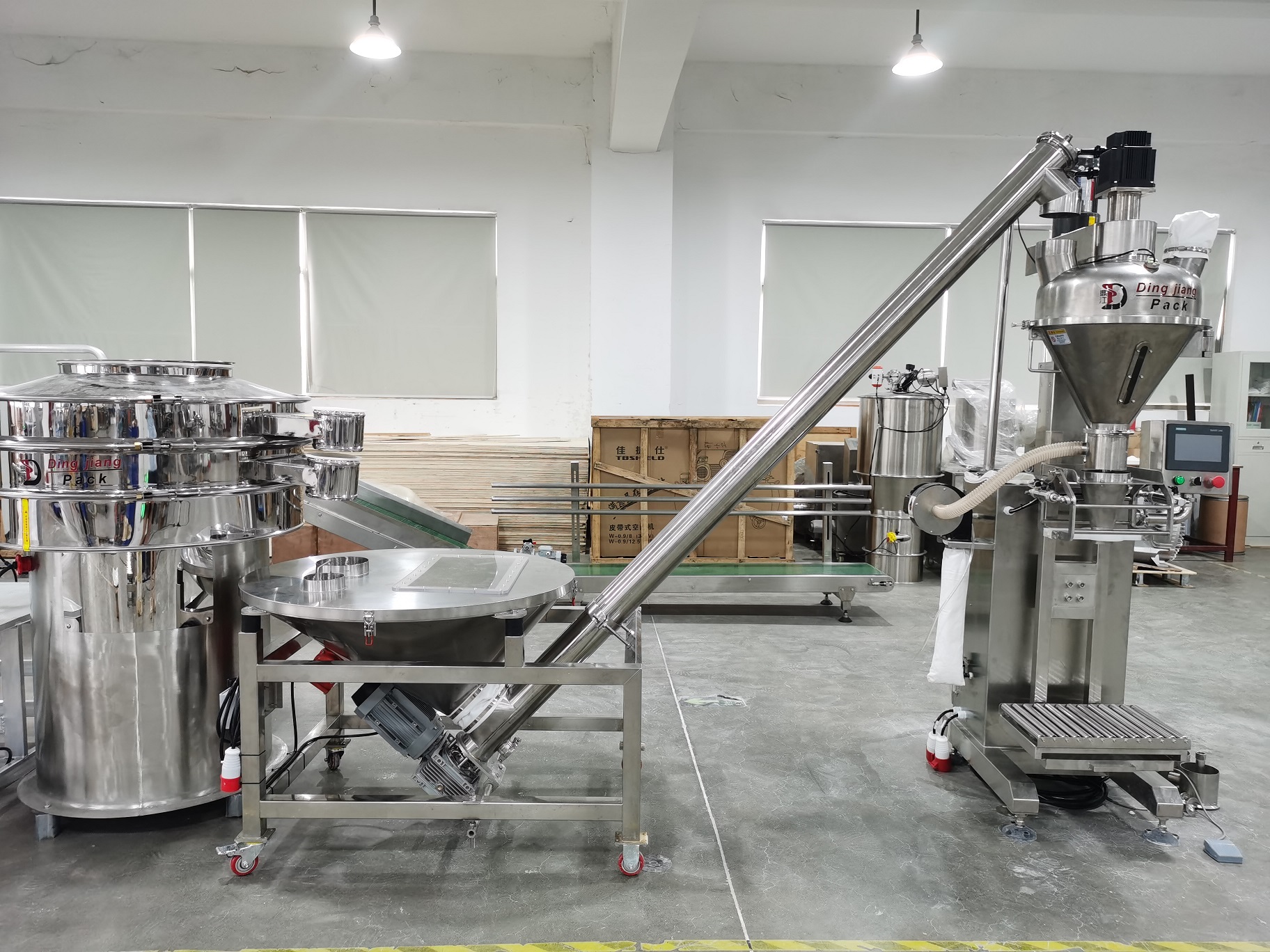 China powder pack Machine ready to ship to customer site manufacturers - Dingjiang 3