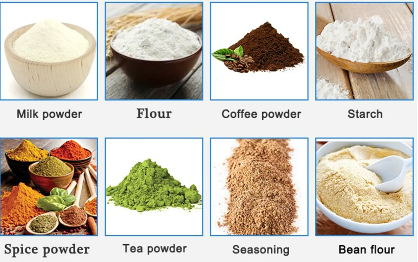 Powder pack line from unpack station ,sieve ,vacuum conveyor ,anger conveyor and 5kg ,25kg powder pack line ready ship 2