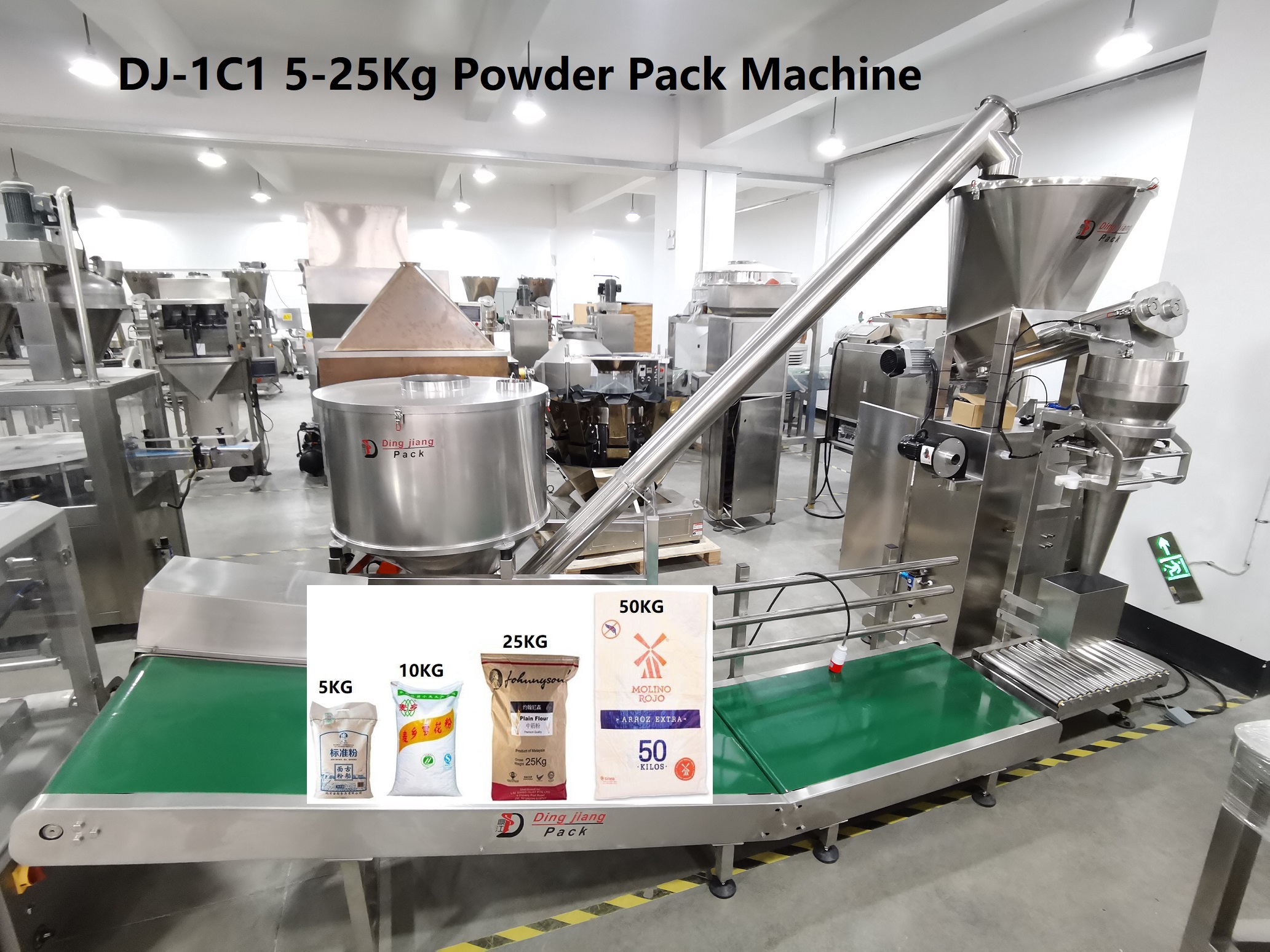 About Dingjiang 5-25kg Powder Pack Machine ready ship to spain  for salt pack SUS 316 Material 1