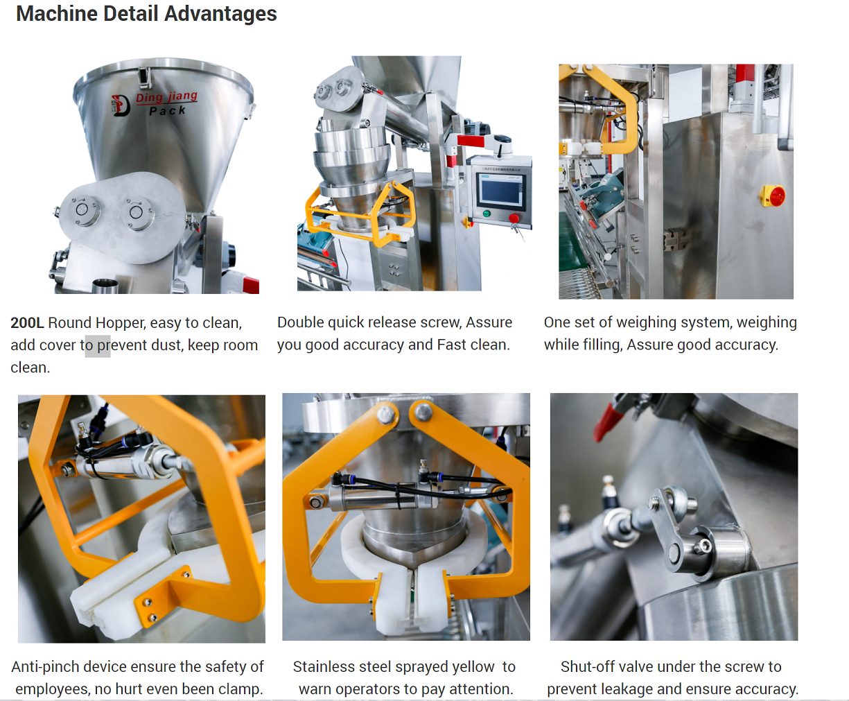 About Dingjiang 5-25kg Powder Pack Machine ready ship to spain  for salt pack SUS 316 Material 2