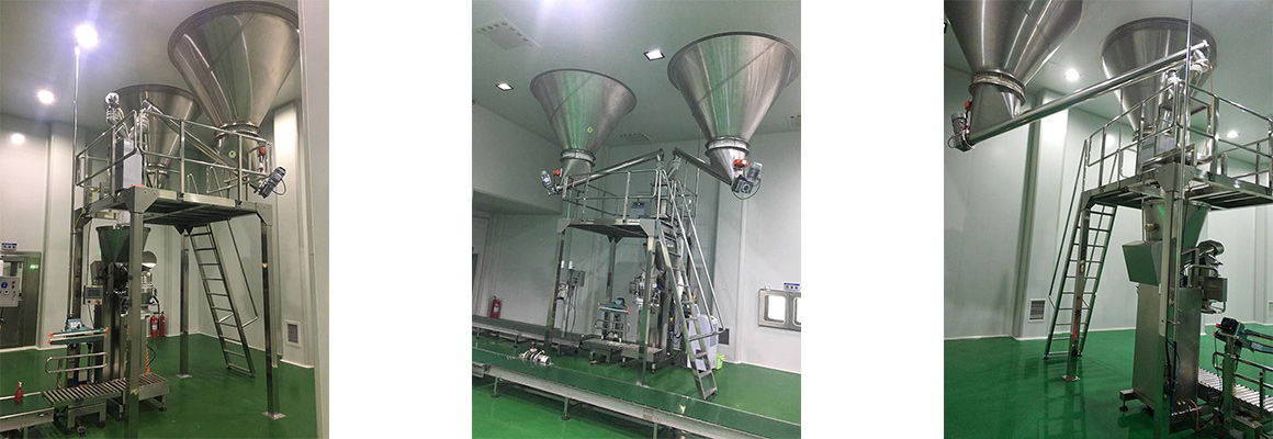 25kg milk powder pack machine work well in customer factory 1