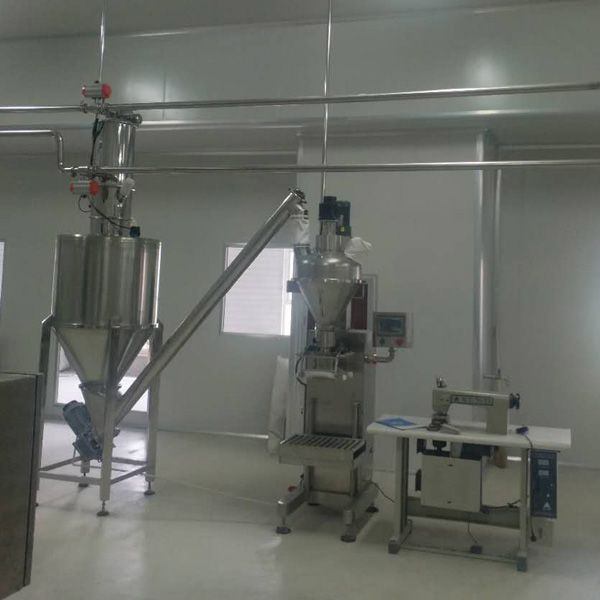 Automatic flour mixing+ feeding +packing line test success in customer factory 2