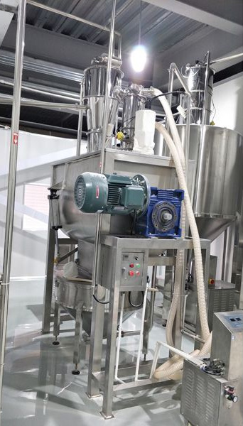 Automatic flour mixing+ feeding +packing line test success in customer factory 9