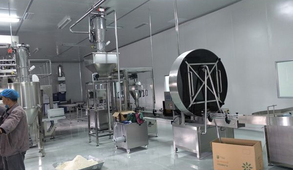Automatic flour mixing+ feeding +packing line test success in customer factory 5