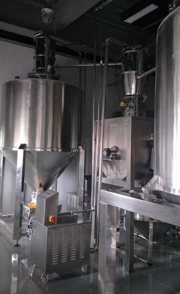 Automatic flour mixing+ feeding +packing line test success in customer factory 8