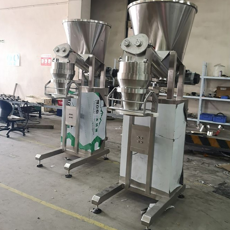 DJ-1C1 semi automatic 10kg flour powder filling machine delivery to Brazil1 5