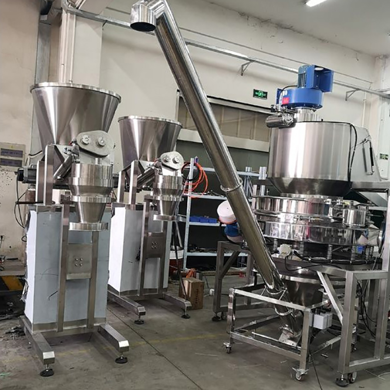 DJ-1C1 semi automatic 10kg flour powder filling machine delivery to Brazil1 6